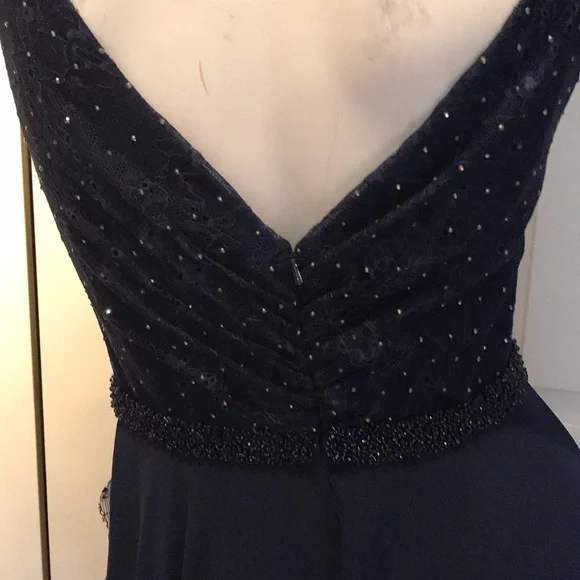 Mac Duggal Rhinestone Chiffon Gown, Dress - Picture 10 of 14